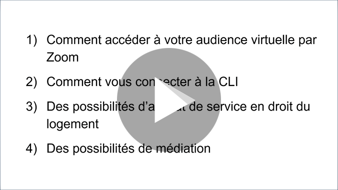 Votre journée d’audience: Partie 1 – Participer à une audience devant la CLI sur YouTube